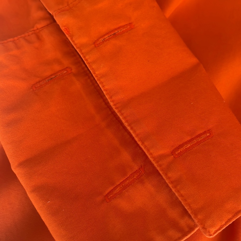 Thomas Pink Superfine Two-Fold Tangerine Button Down Cuff Dress Shirt - Picture 4 of 9